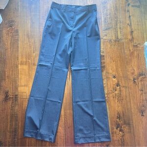 J. Crew 36" Hutton Trouser 12T tall Super 120's striped charcoal pinstripe